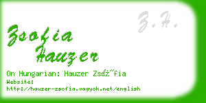 zsofia hauzer business card